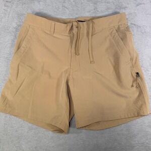 The North‎ Face Mens Tan Khaki Hiking Shorts NF0A3T2Q Size 32 Zip Pocket Stretch